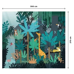 4MURS Papier peint panoramique XL FUN JUNGLE 300 x 270 cm - 4MURS
