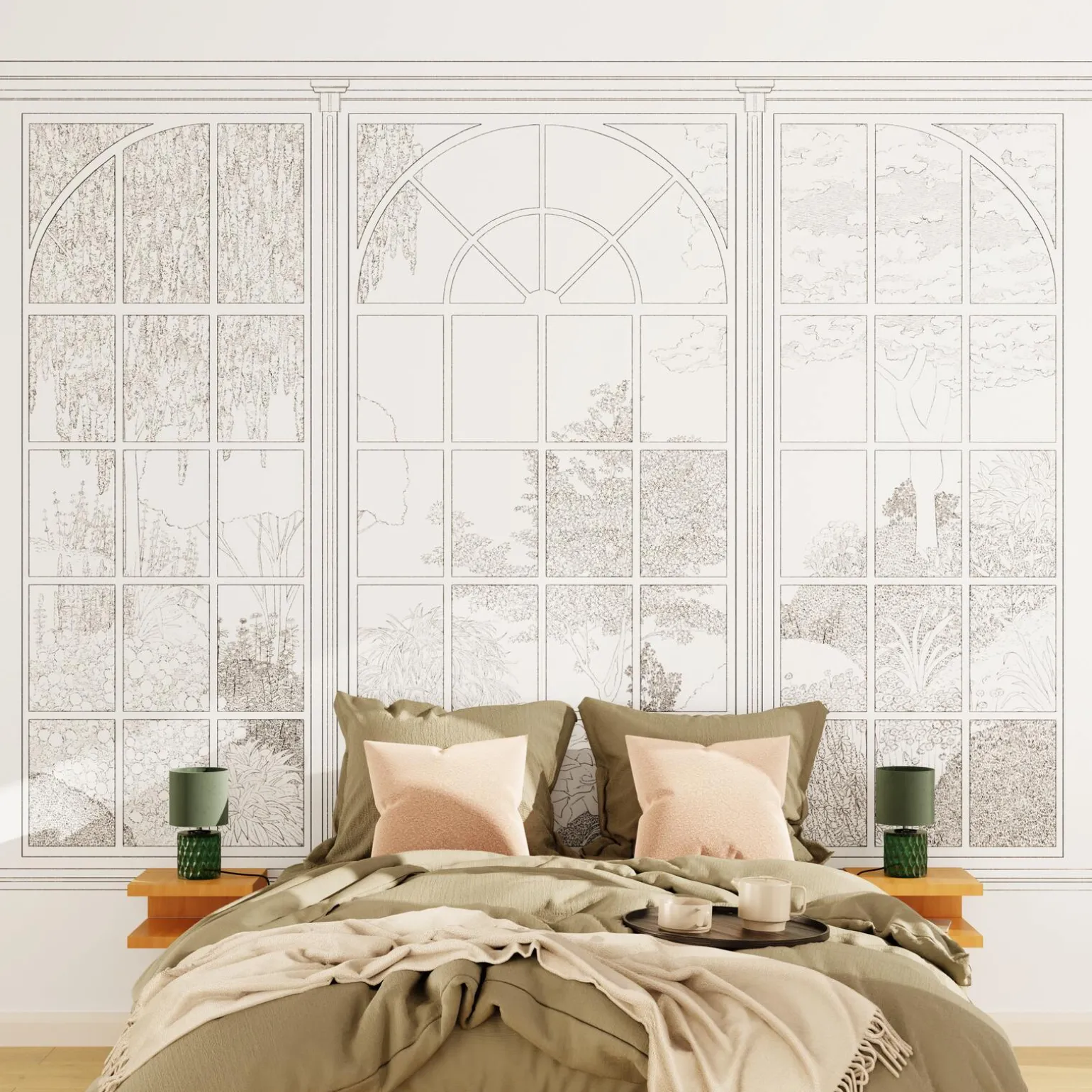 4MURS Papier peint panoramique XL BOW WINDOW 300 x 270 cm - 4MURS