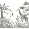 4MURS Papier peint panoramique XL BLACK JUNGLE 300 x 270 cm - 4MURS