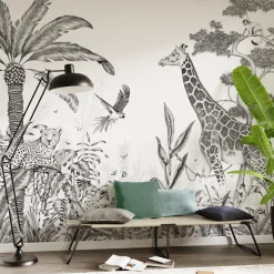 4MURS Papier peint panoramique XL BLACK JUNGLE 300 x 270 cm - 4MURS