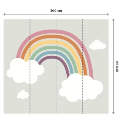 4MURS Papier peint panoramique XL RAINBOW 300 x 270 cm - 4MURS