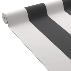 4MURS Papier peint vinyle PODIUM STRIPE noir et blanc - 4MURS