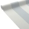 4MURS Papier peint vinyle PODIUM STRIPE bleu grisé et blanc - 4MURS