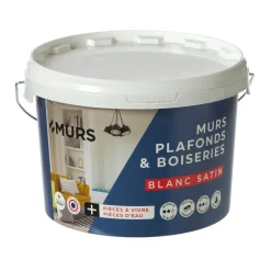 4MURS Peinture MURS ET PLAFONDS Peinture blanc Satiné 5 L - 4MURS