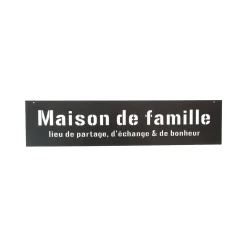 4MURS Plaque métal MAISON DE FAMILLE coloris noir - 4MURS