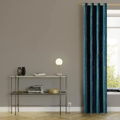 4MURS Rideau EMPREINTE coloris bleu canard 135 x 260 cm - 4MURS