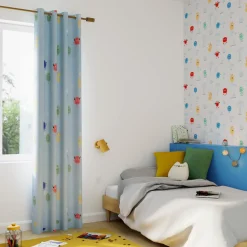 4MURS Rideau occultant CUTE MONSTER multicolore 140 x 250 cm - 4MURS