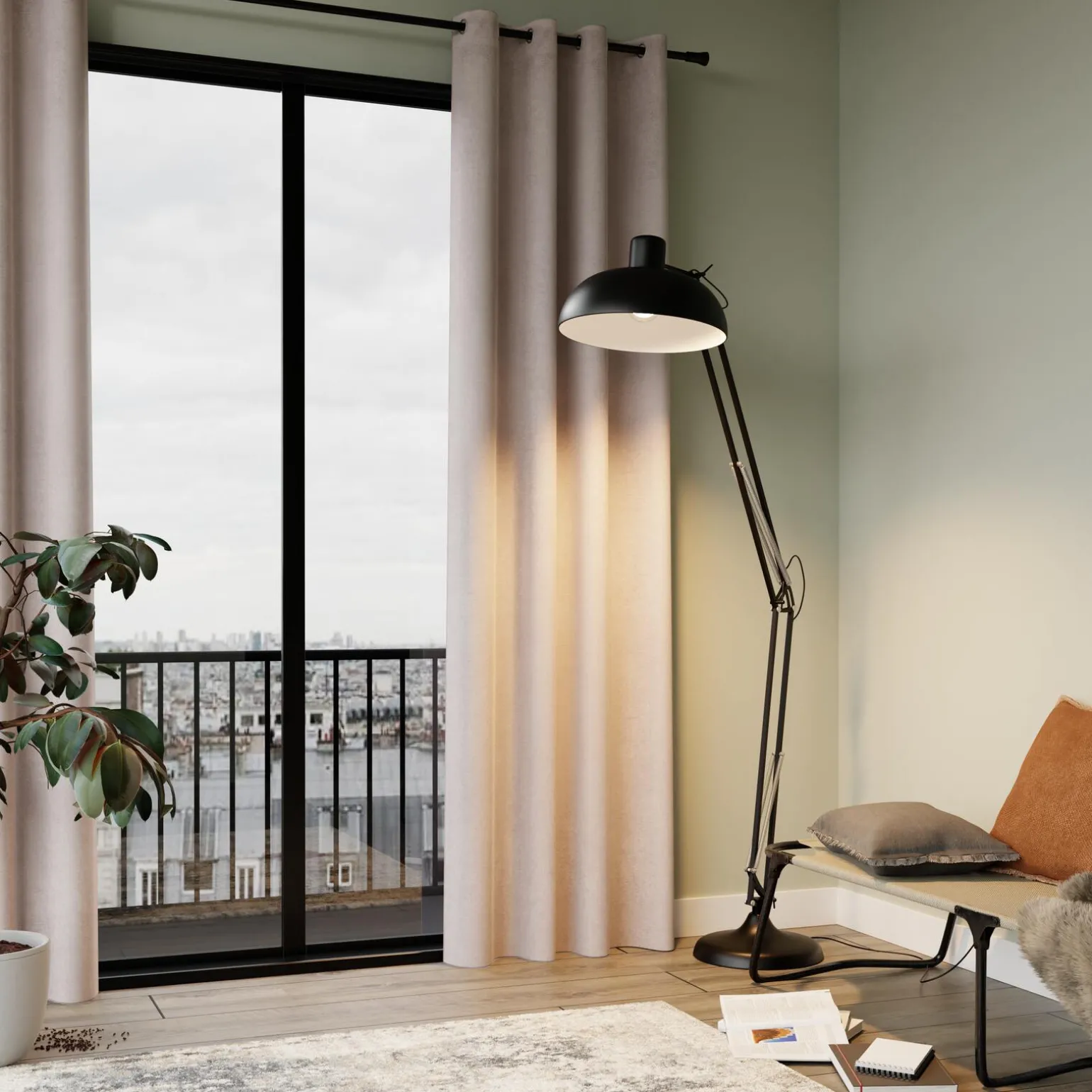 4MURS Rideau thermique KINLEY coloris perle 140 x 260 cm - 4MURS
