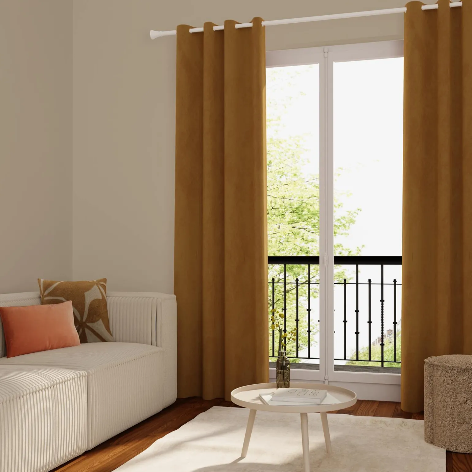 4MURS Rideau VELVET coloris ocre 140 x 260 cm - 4MURS
