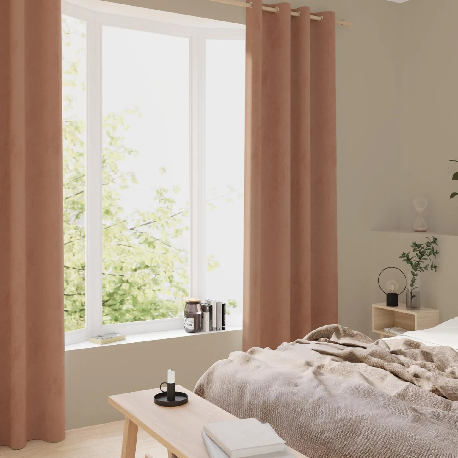 4MURS Rideau VELVET coloris blush 140 x 260 cm - 4MURS