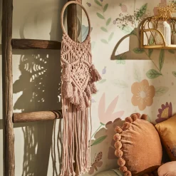 4MURS Suspension en macramé SURIA coloris rose poudré - 4MURS