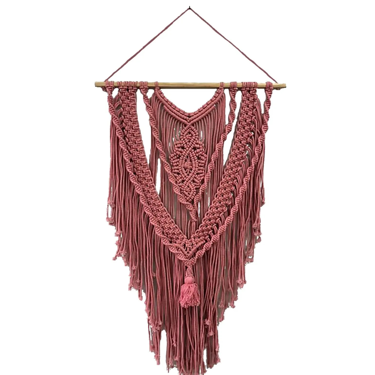 4MURS Suspension en macramé SURI coloris rose - 4MURS