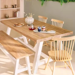 4MURS Table de salle à manger ETRETAT naturel 100 x 200 cm - 4MURS