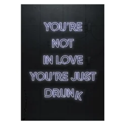 4MURS Tableau en verre YOU'RE NOT IN LOVE coloris noir - 4MURS
