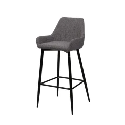4MURS Tabouret de plan de travail CASSIA coloris gris chiné - 4MURS