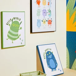 4MURS Toile embellie CUTE MONSTER 30 x 40 cm vert - 4MURS