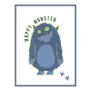 4MURS Toile embellie CUTE MONSTER 30 x 40 cm bleu - 4MURS