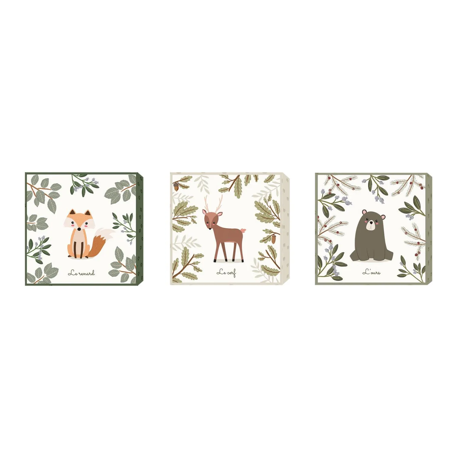 4MURS Triptyque LES ANIMAUX SAUVAGES coloris multicolore - 4MURS