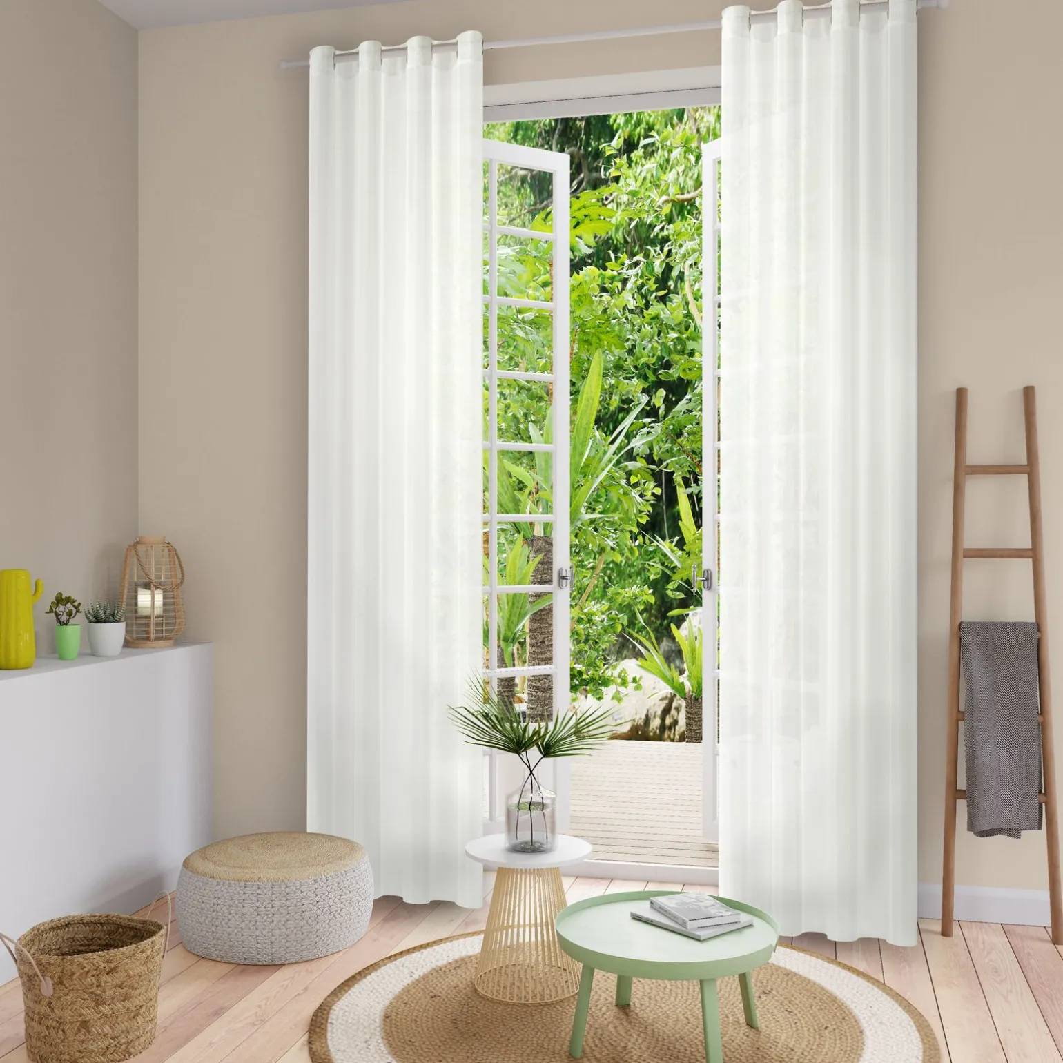 4MURS Voilage CANOAS coloris ivoire 140 x 260 cm - 4MURS