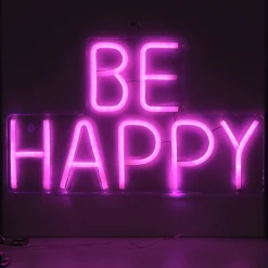 Néon BE HAPPY coloris rose - 4MURS