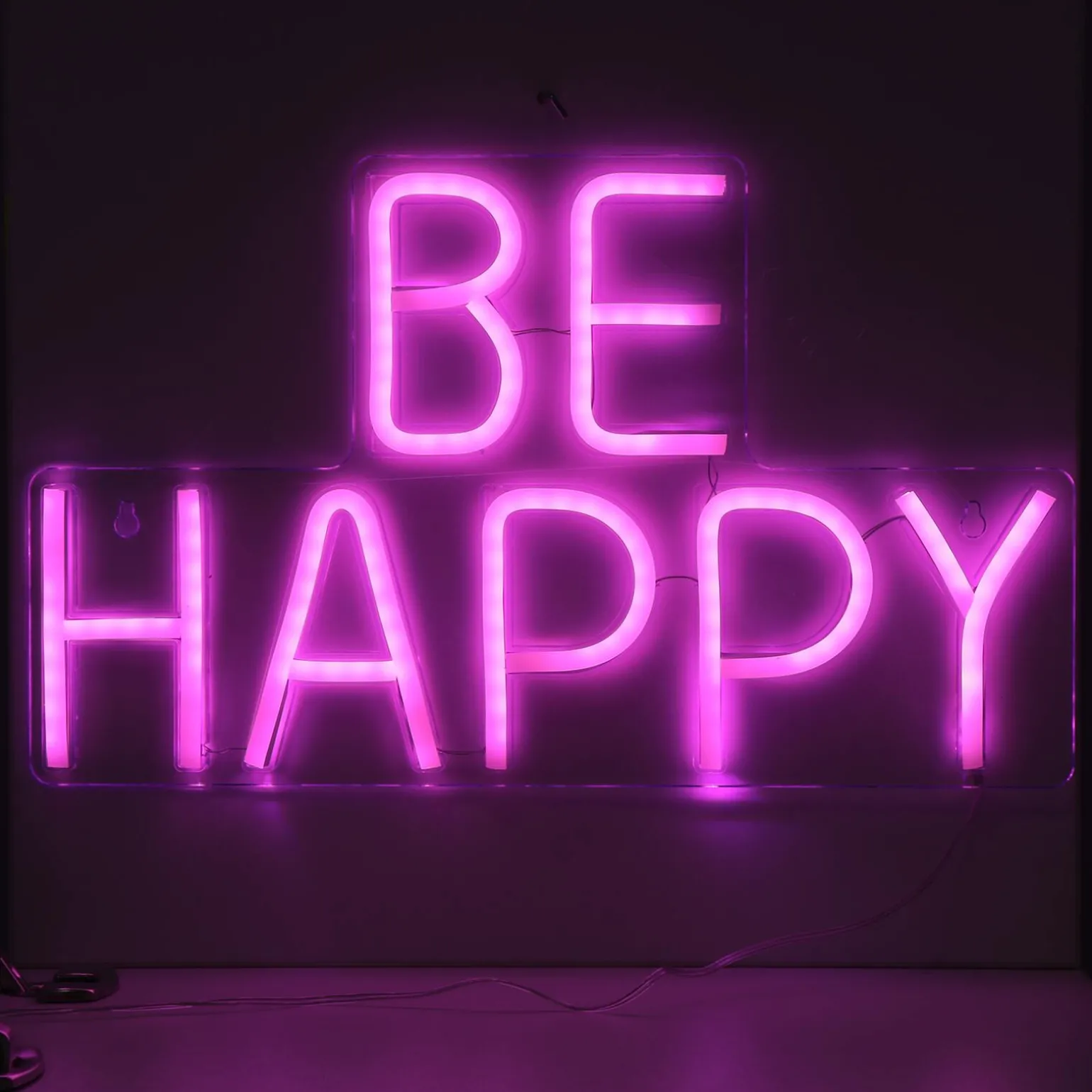 Néon BE HAPPY coloris rose - 4MURS