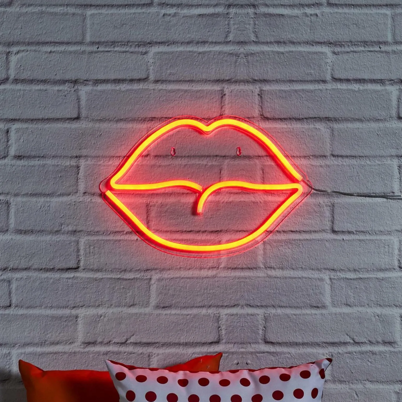 Néon BOUCHE coloris rouge - 4MURS
