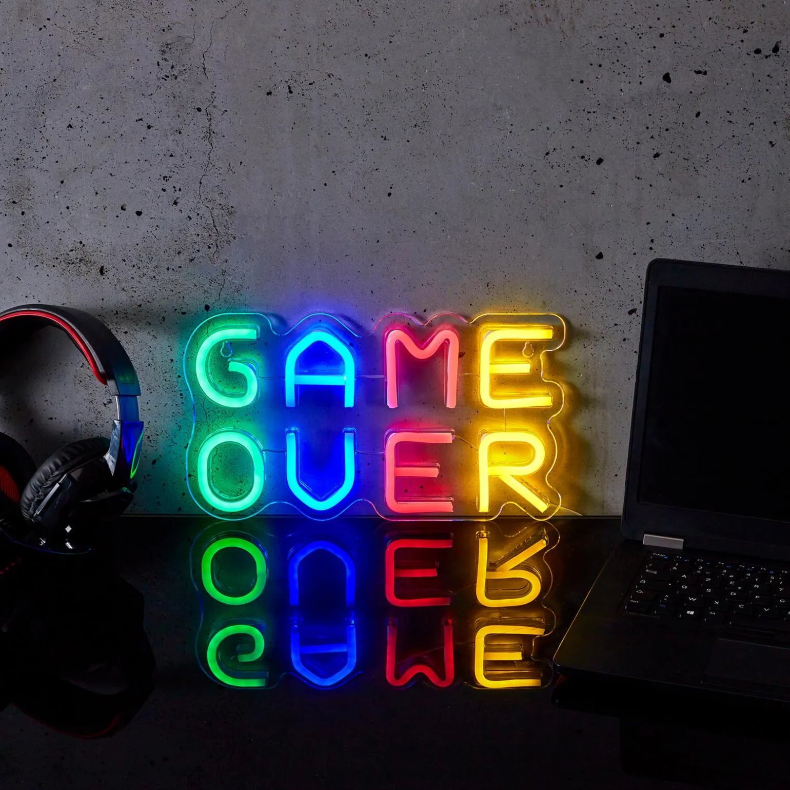 Néon GAME OVER coloris multicolore - 4MURS