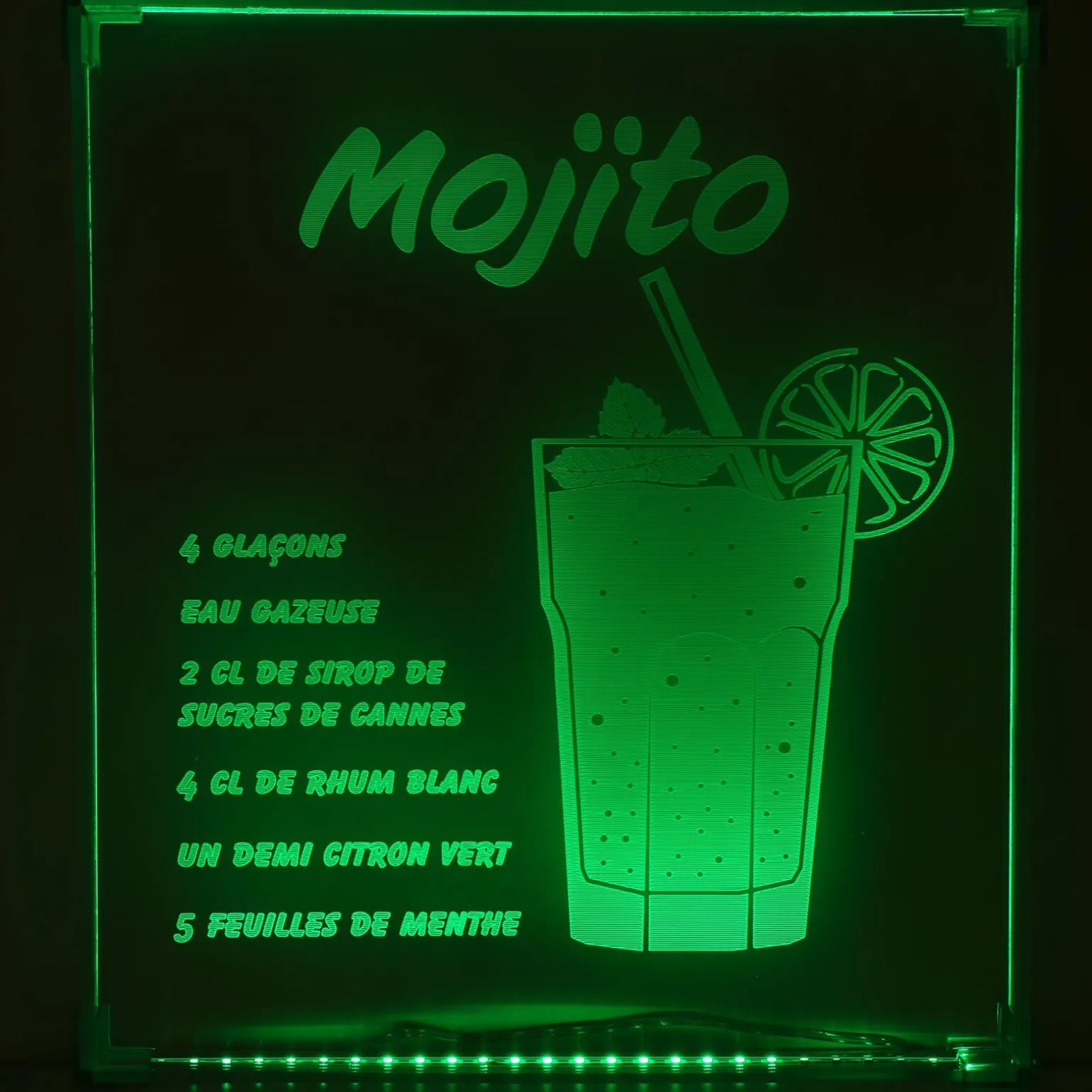 Néon MOJITO coloris vert - 4MURS