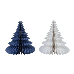 Objet déco SAPIN PAPIER PLIÉ XL coloris Bleu et blanc - 4MURS