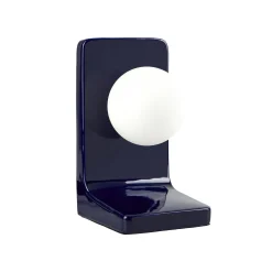 Ostaria Lampe à poser WALTER coloris bleu nuit 23 x 13 cm - 4MURS