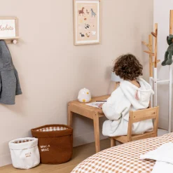 Panier BRIC A BRAC coloris terracotta & blanc - 4MURS