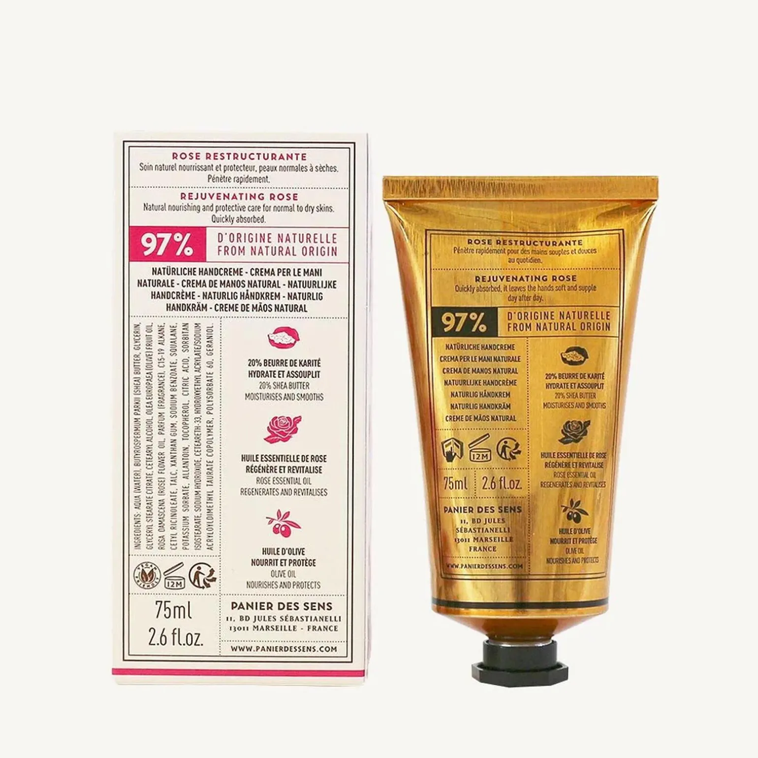 Panier des sens Crème mains ROSE Rose hauteur 11,4 cm - 4MURS