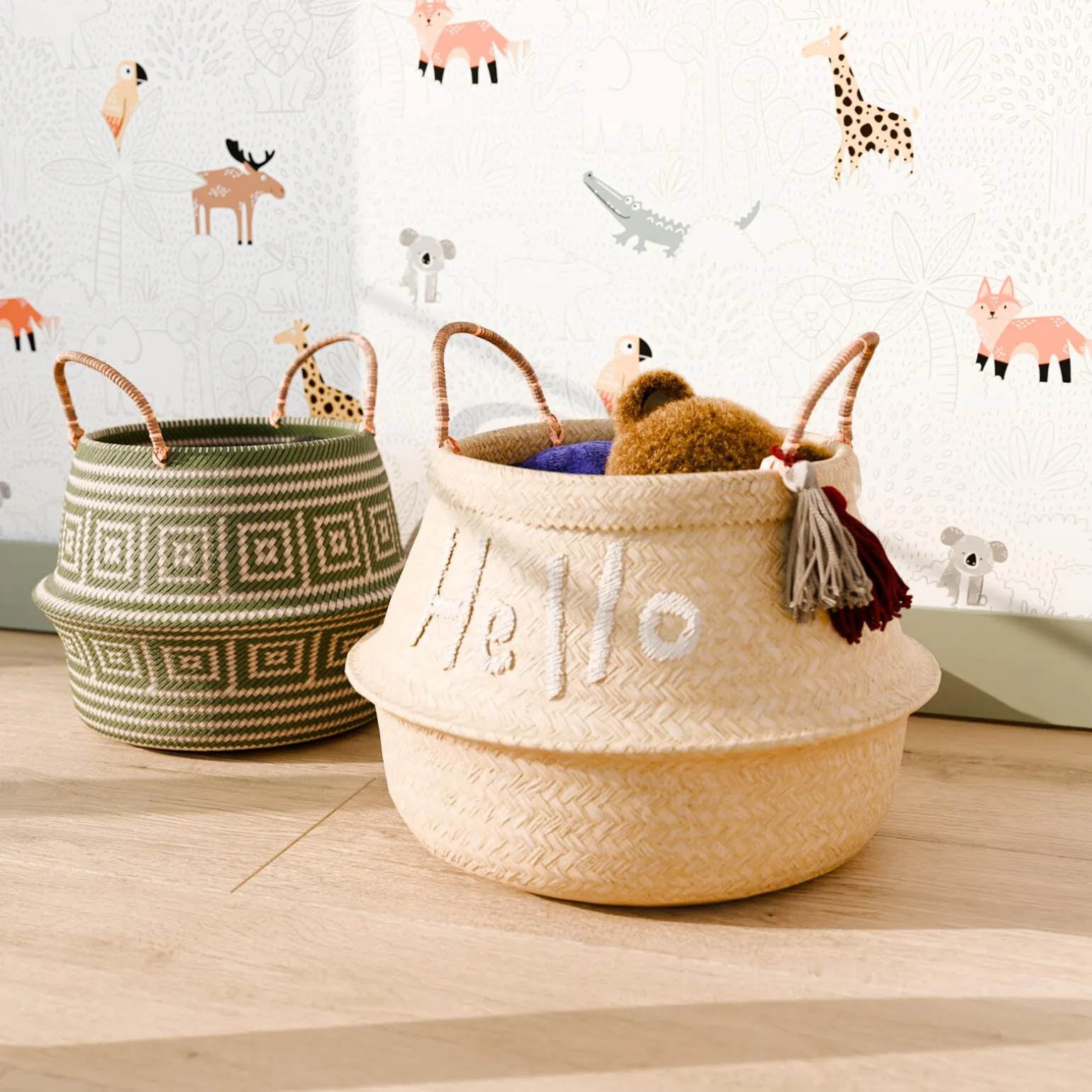 Panier HELLO coloris beige - 4MURS