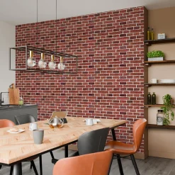 Papier peint BRIQUES coloris terracotta - 4MURS