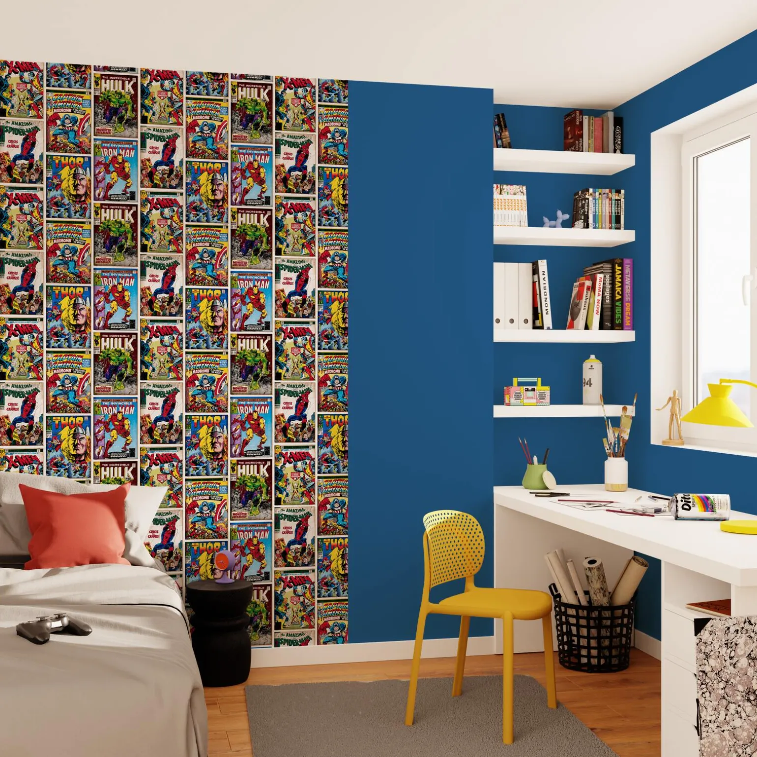 Papier peint HEROS MARVEL coloris multicolore - 4MURS