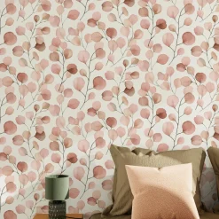 Papier peint intissé ADELIE coloris rose poudré - 4MURS
