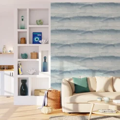 Papier peint intissé ALBATRAS coloris bleu grisé - 4MURS