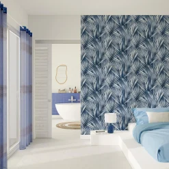 Papier peint intissé AMARA coloris bleu marine - 4MURS