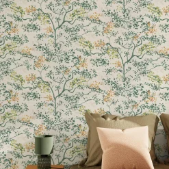 Papier peint intissé AMAYA coloris vert anglais - 4MURS