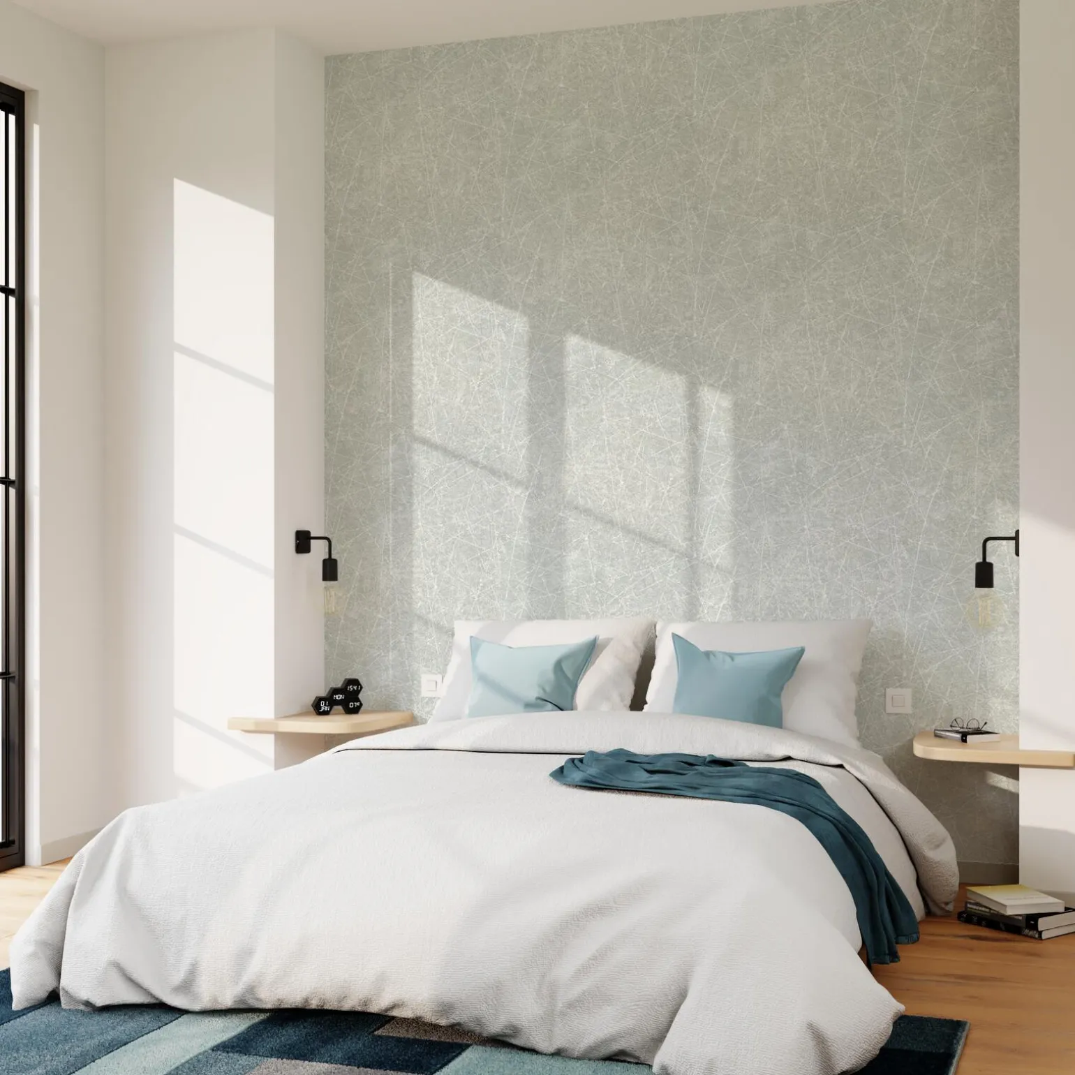 Papier peint intissé ARION coloris gris argenté - 4MURS