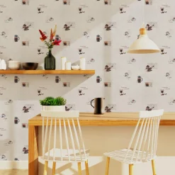 Papier peint intissé BARISTA coloris blanc cassé - 4MURS