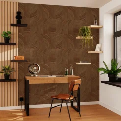 Papier peint intissé BARRY coloris marron - 4MURS