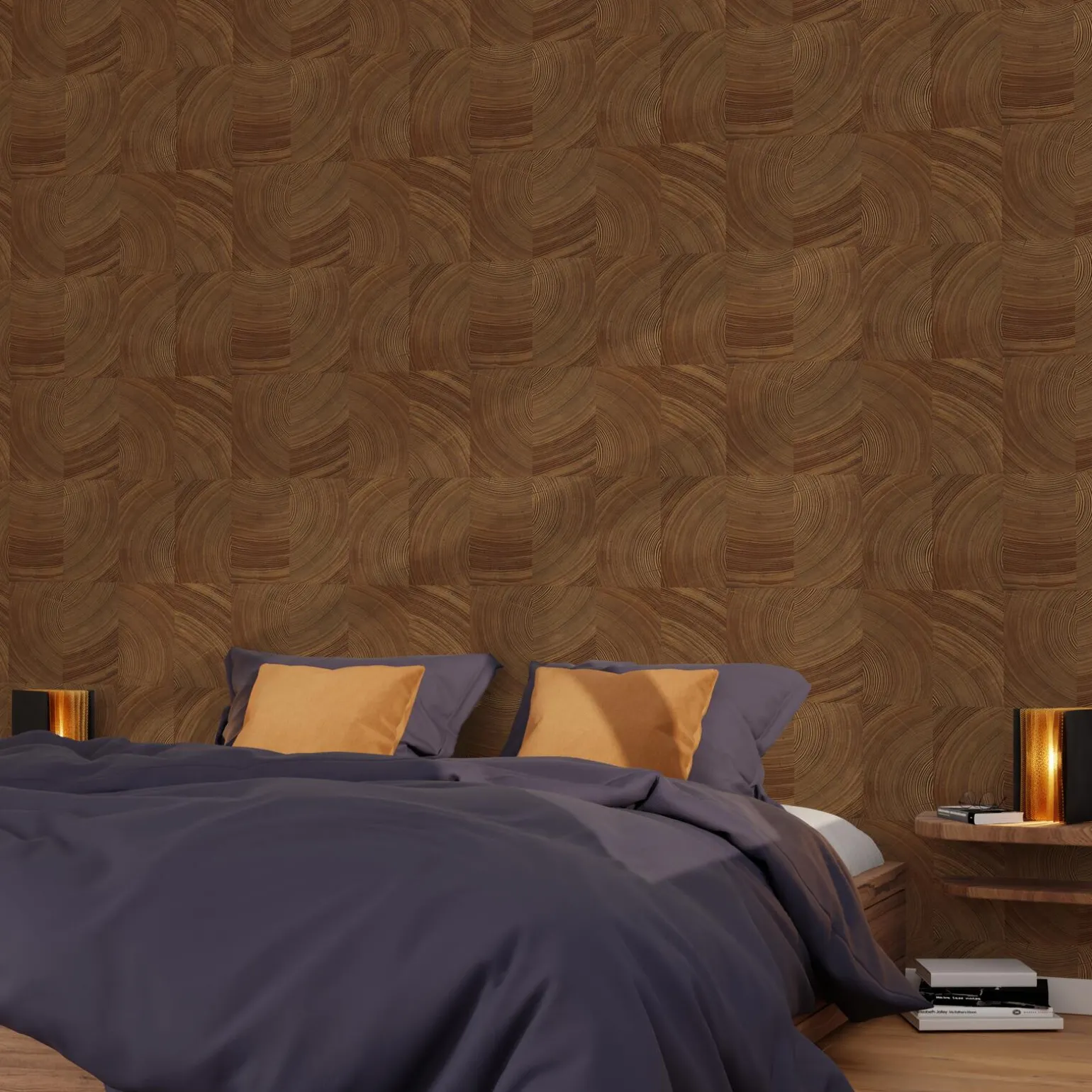 Papier peint intissé BARRY coloris marron - 4MURS