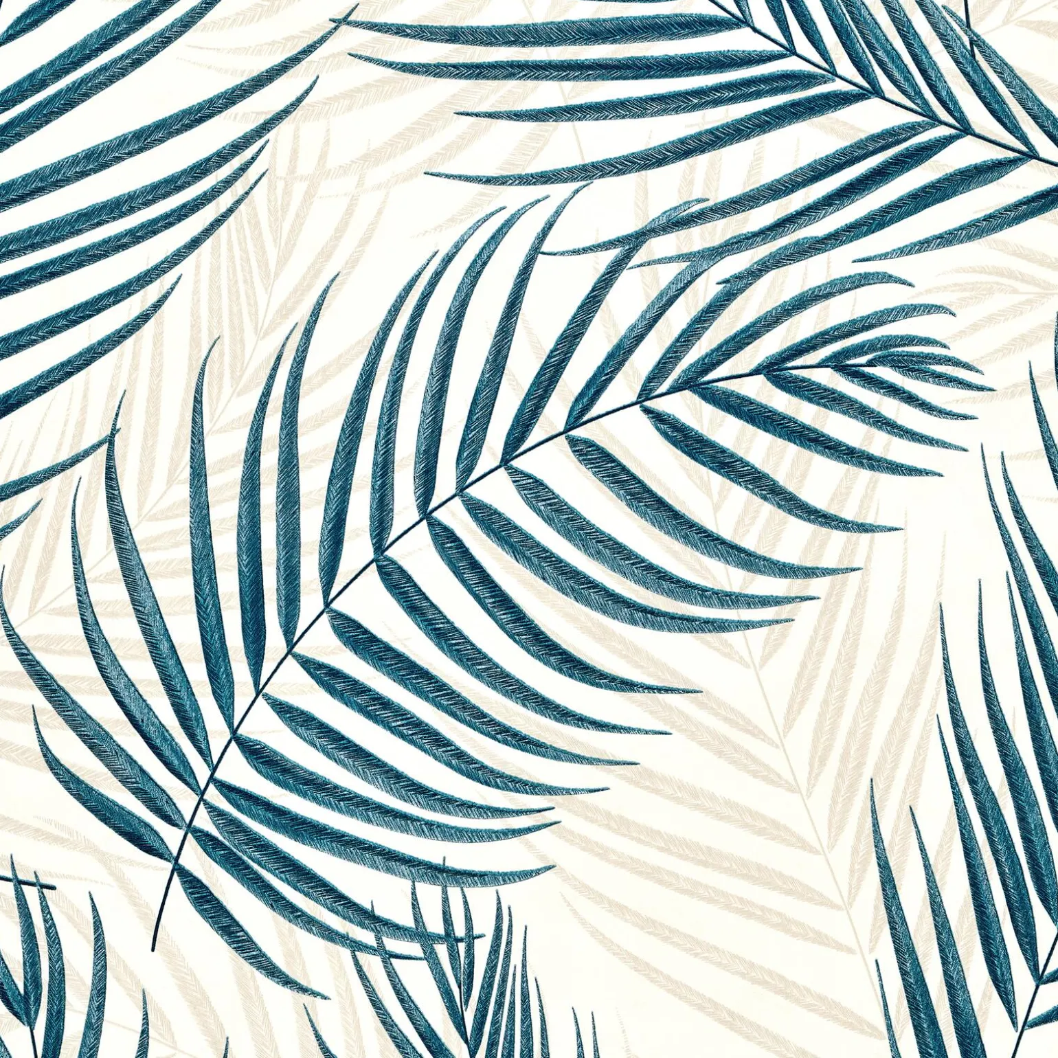 Papier peint intissé BERTILLE coloris bleu paon - 4MURS