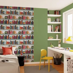 Papier peint intissé BIBLIOTECA coloris multicolore - 4MURS