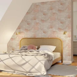 Papier peint intissé BILOBA coloris rose poudré - 4MURS