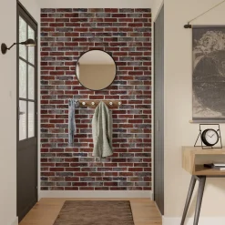 Papier peint intissé BRICKWALL coloris rouge brique - 4MURS