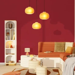 Papier peint intissé CALICO coloris rouge griotte - 4MURS