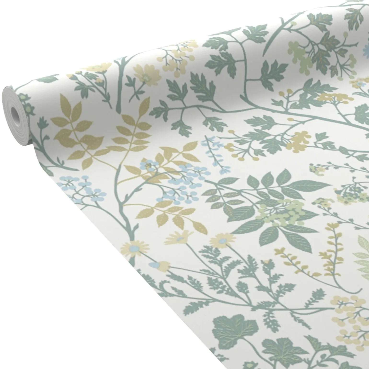 Papier peint intissé CARLY coloris vert de gris - 4MURS