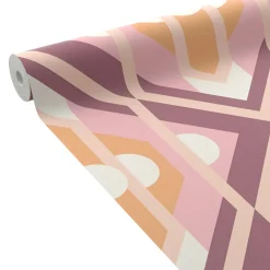 Papier peint intissé CATALINE coloris rose et orange - 4MURS